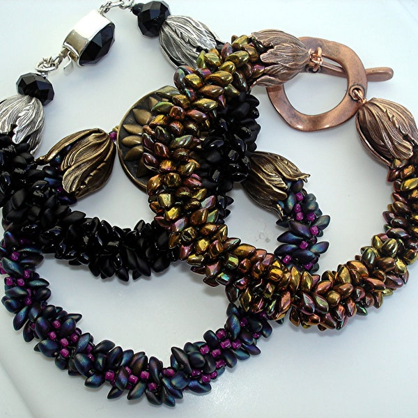 TUTORIAL for NO GLUE Magatama Bead Kumihimo Braided Bracelet