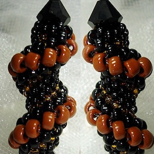 TUTORIAL Twister Crystal Beaded Earrings Taffy