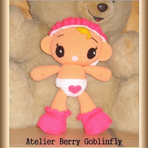 Amigurumi Kawaii Baby Girl crochet pattern image 2