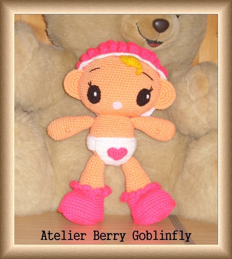 Amigurumi Kawaii Baby Girl crochet pattern image 2