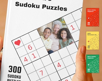 Spersonalizowana książka z łamigłówkami Sudoku: spersonalizowany prezent ze zdjęciem