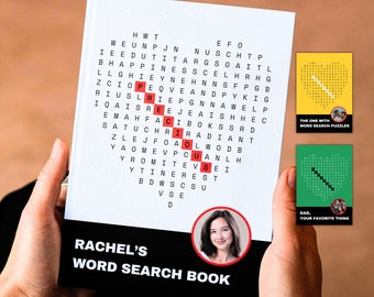Libro di cruciverba personalizzato, regalo di anniversario personalizzato