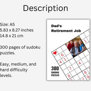 Custom Sudoku Book. Personalized Book Gift. Sudoku Puzzle. Custom Puzzle Gift. Customizable Brain Game Book. Anniversary Gift for Him or Her