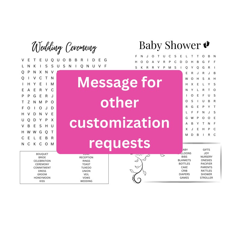 Personalized Custom Giant Word Search Printable Poster. Birthday Party ...