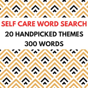 Self-Care Word Search: 20 Mental Wellness Puzzles (Digital Download)