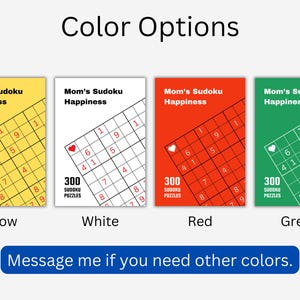Custom Sudoku Book. Personalized Book Gift. Sudoku Puzzle. Custom Puzzle Gift. Customizable Brain Game Book. Anniversary Gift for Him or Her