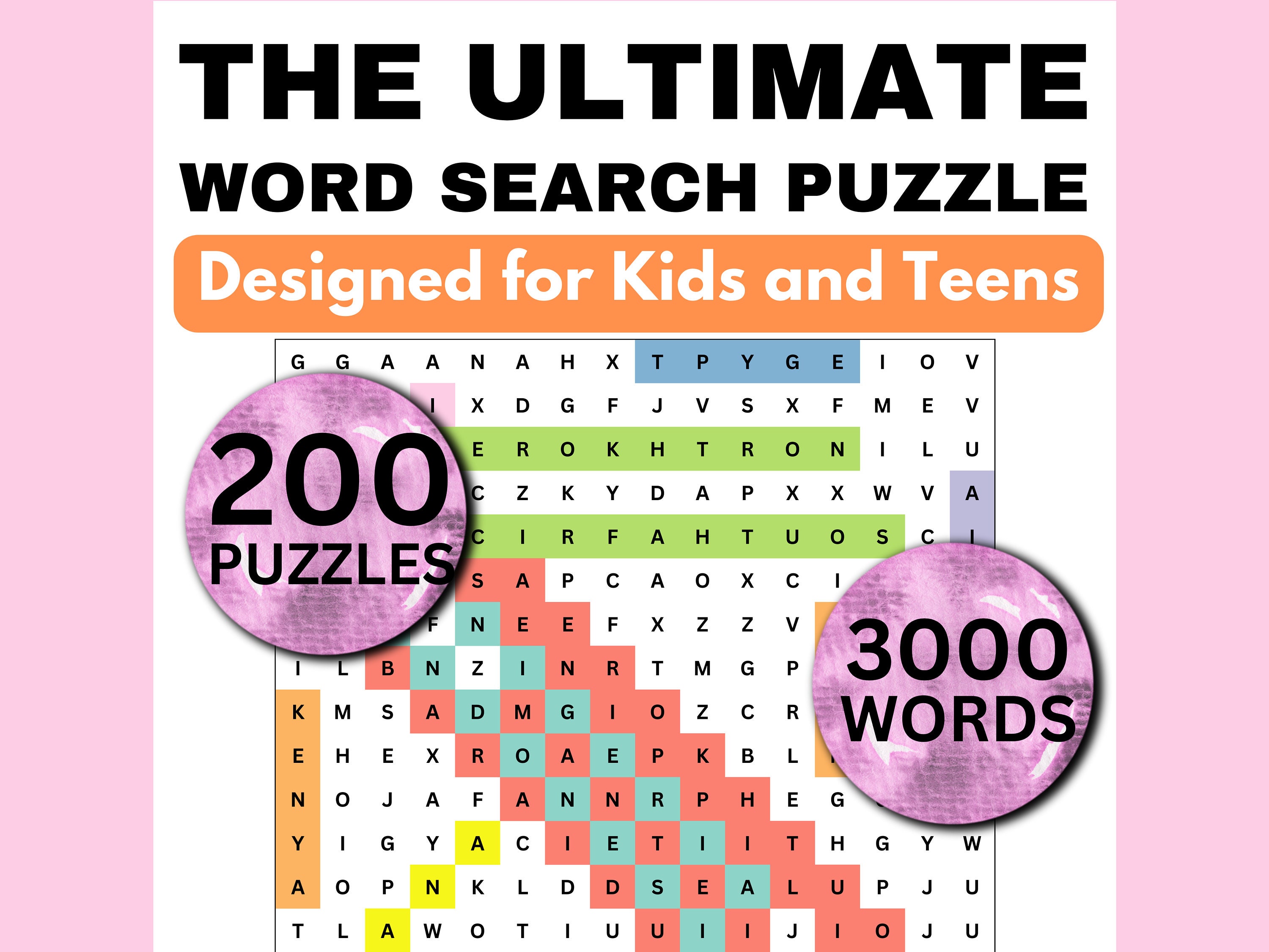 Word Search Puzzle Book for Kids & Teens (PDF)