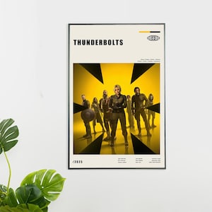 Thunderbolts (2025) Pôsteres de filmes, arte de parede, impressões em tela, decoração para casa, pôsteres vintage, itens colecionáveis, presentes