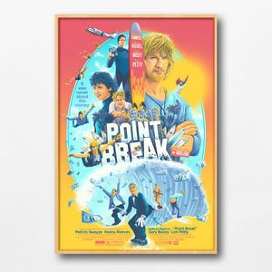 Point Break vintage movie poster, minimalist poster, canvas print, wall art, Christmas decor, collectible, birthday gift