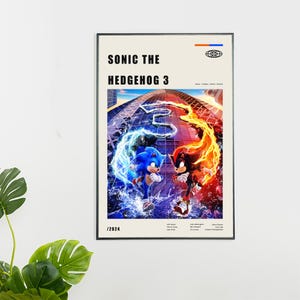 Sonic the Hedgehog 3 Movie posters, wall art, canvas prints, home decor, vintage posters, collectibles, gifts