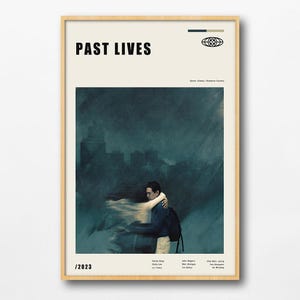 Past Lives (2023) vintage movie poster, minimalist poster, canvas print, wall art, Christmas decor, collectible, birthday gift