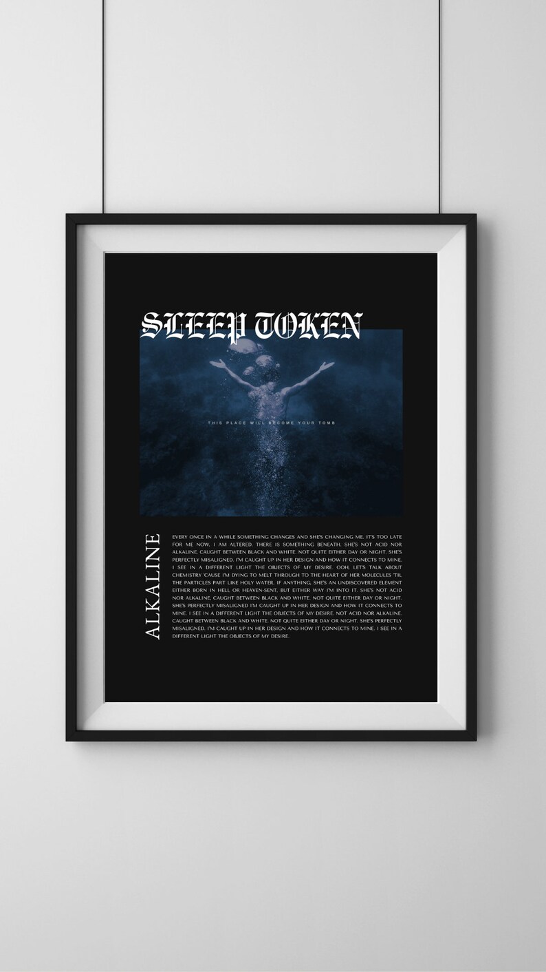 Sleep Token Alkaline Minimalist Poster This Place Will Your Tomb Gothic Metal Music Album