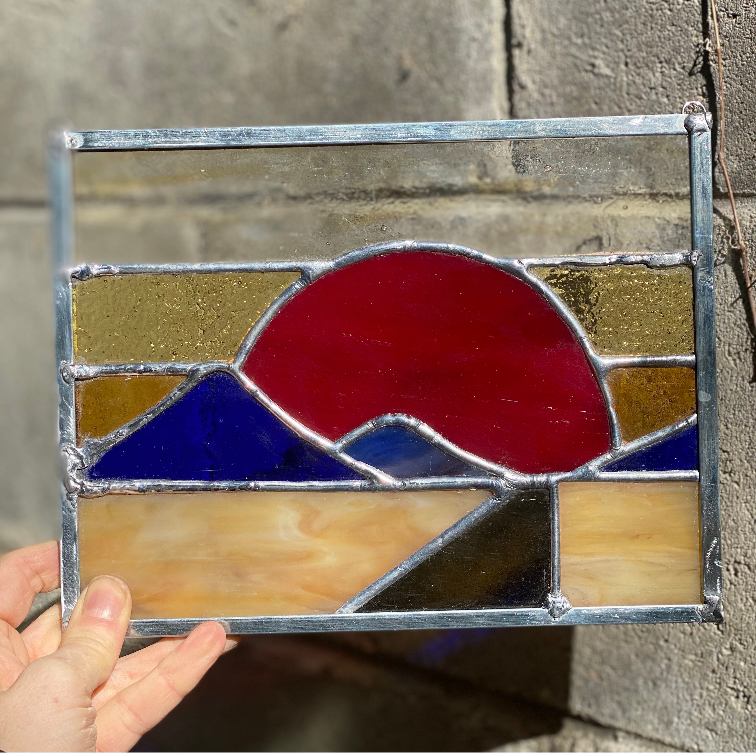 Digital Stained Glass Pattern / DESERT SUNSET / PDF Digital - Etsy