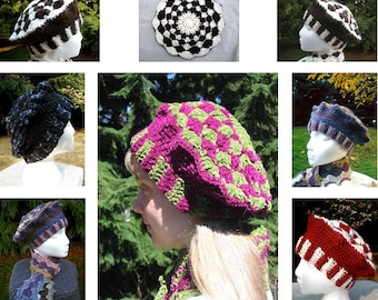 PDF Crochet Pattern  Shell Stitch Crocheted Tam Red Heart Boutique Treasure