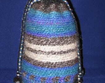 Rocky Shores Crocheted Tote from Handspun Yarn