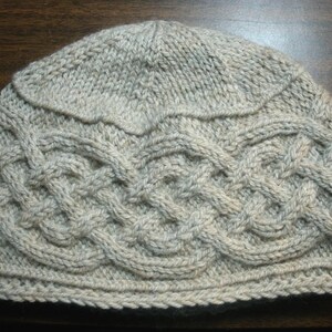 PDF Knitting Pattern-Saxon Braid Cabled Cap image 3