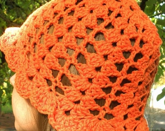 Lacy Orange Summer Cap