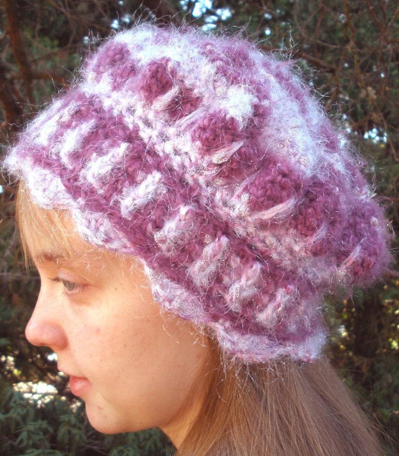 Sweet Chignon Freeform Crocheted Cap image 1