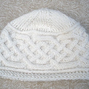 PDF Knitting Pattern-Saxon Braid Cabled Cap image 4