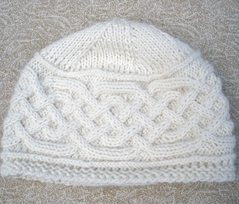 PDF Knitting Pattern-Saxon Braid Cabled Cap image 4