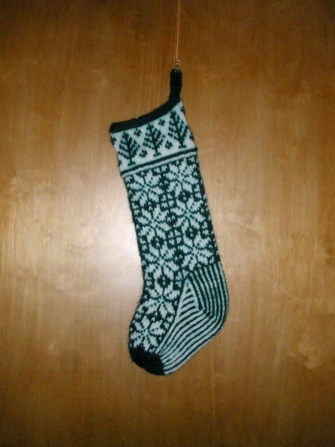 PDF Knitting Pattern Christmas Trees Stocking - Etsy