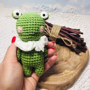 Frog Crochet Pattern  Amigurumi Crochet Frog Toy Green Crochet Frog Crochet Frog Toy for Kids Cute Nursery Decor Amigurumi Frog