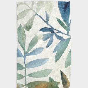 Botanical Watercolor Tea Towel Tropic image 1