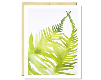 Fern Shadow Notecard // Everyday Card // Modern Card // Blank Notecard // Plant Card // NW Artist // Rachel Austin Card