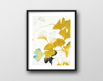 Ginkgo Art Print // 16x20 Botanical Art Print for Modern Wall Decor