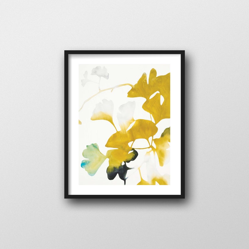 Ginkgo Art Print // 16x20 Botanical Art Print for Modern Wall Decor image 1