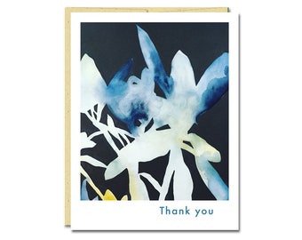 Thank You Card // Rhododendron Modern Botanical Watercolor Notecard