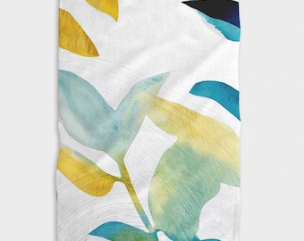 Botanical Watercolor Tea Towel Spring