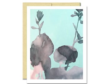 Hosta Shadow Notecard // Everyday Card // Modern Card // Blank Notecard // Plant Card // NW Artist // Rachel Austin Card