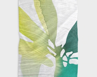 Botanical Watercolor Tea Towel Sea