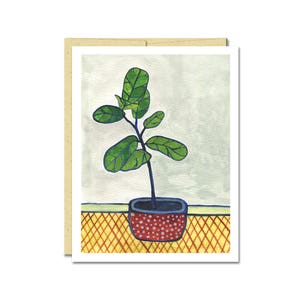 Fig Tree Houseplant Notecard