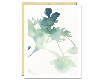 Hydrangea Shadow Notecard // Everyday Card // Modern Card // Blank Notecard // Plant Card // NW Artist // Rachel Austin Card