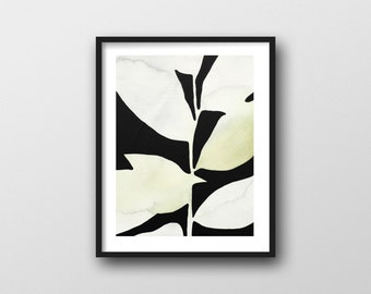 Abstract Watercolor Print // Modern Botanical Watercolor for Art Lovers 11x14