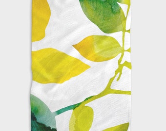 Botanical Watercolor Tea Towel Citrus