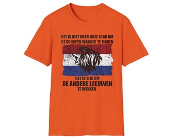 T-shirt, holland, Nederlandse vlag, Leeuw, Schapen, Koningsdag, leuk cadeau, grappig