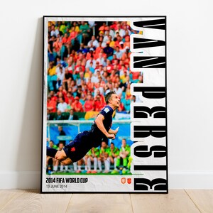 Van Persie Football Poster | Soccer Poster | Netherlands x Spain Poster