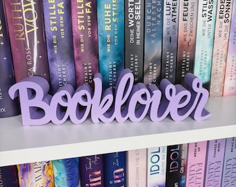 Booklover Buch-Aufsteller | Bücherregal Dekoration | 3D Text | Buchliebhaber