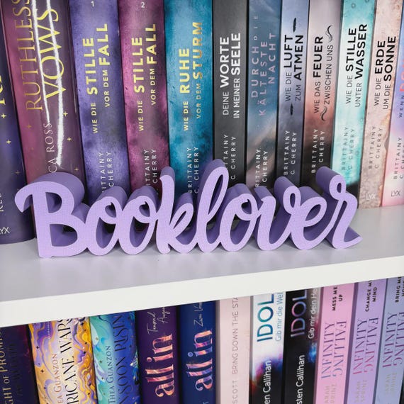 Booklover Buch-Aufsteller | Bücherregal Dekoration | 3D Text | Buchliebhaber