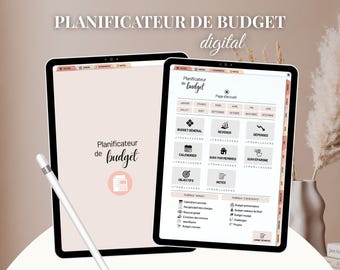 Digital budget planner | Financial tracker in French | Undated digital organizer | 139-page budget planner