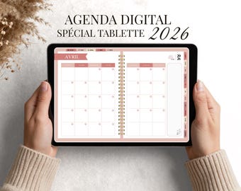 French digital planner for 2026 | PDF digital planner | Landscape/horizontal calendar | 53 practical weekly planners to annotate