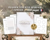 Planificateur de mariage PDF | Wedding planner en français | Guide de 106 pages A4 à imprimer | Livre organisateur de cérémonie