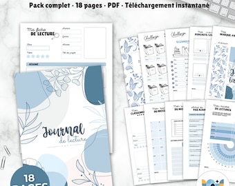 Journal de lecture planificateur de lectures en français à imprimer ou annoter reading planner