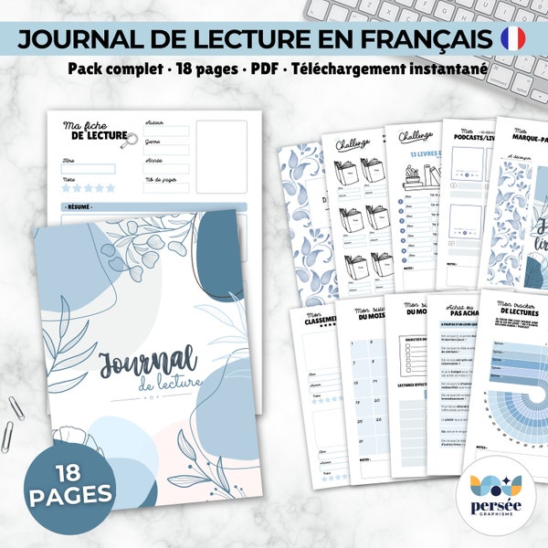 Journal de lecture planificateur de lectures en français à imprimer ou annoter reading planner