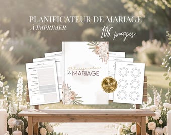 Wedding Planner PDF | Wedding planner in French | 106-page A4 printable guide | Ceremony organizer book