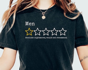 Men One Star Review Shirt, Funny Men Hoodie, Absolute Nightmares Would Not Recommend Sweatshirt,  Sarcastic Gift for Women