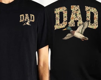 Dad Camo Mallard Duck Hunting T-Shirt, Outdoorsman Gift, Father's Day Tee